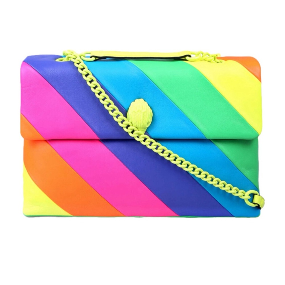 Kurt Geiger London Kensington Drench Rainbow XXL Shoulder Bag - Neon Multi